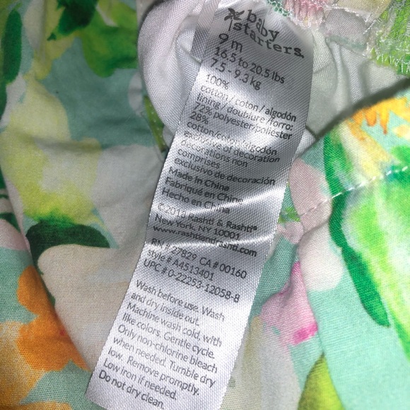 NWOT BABY STARTERS Baby Girl Onesie Bodysuit Outfit Size 9 Months Floral Lace - Picture 2 of 4